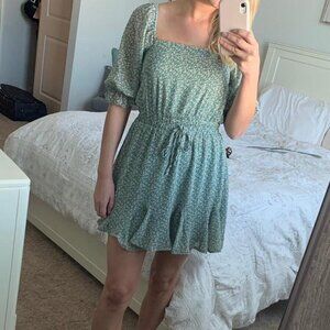 Women's Green and Blue Dress